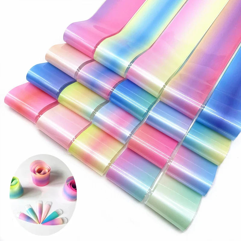 20 Rolls Halloween Nail Foils Gradient Transfer Paper Christmas Nail Art Stickers Stripe Floral Manicure Decals Nails Decoration 4