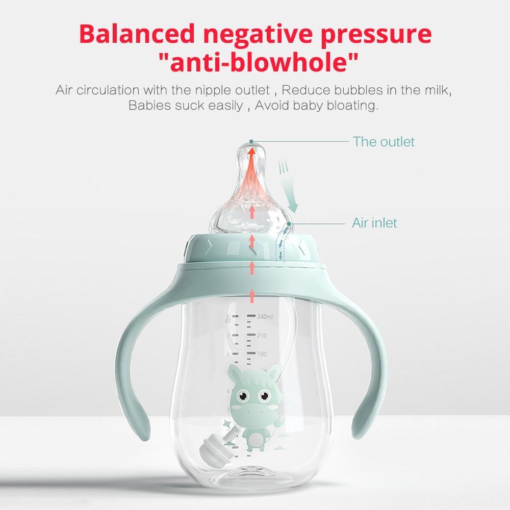 Baby Bottles Drinking Cup Feeding Bottle Wide-Caliber Drinking Milk Drinking Water Dual-use Bottle For baby and Kids 3