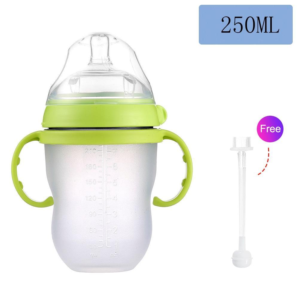 Baby Bottle For Milk and Breastmilk Wide Neck Soft Silicone Feeding Container Baby Water Bottle kids Nursing Bottles 14