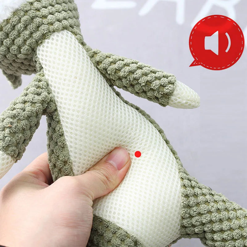 Plush Cartoon Dog Toy – Squeaky Chew Toy for Small Dogs, Teeth Grinding & Fun Playtime 2
