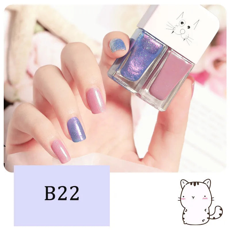 New 2 In 1 Candy Color Nail Polish Manicure Water-based Bright Scrub No Bake No Peeling Quick Dry Waterproof Lasting Nail Polish 36