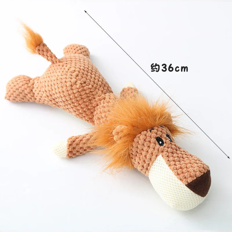 Plush Cartoon Dog Toy – Squeaky Chew Toy for Small Dogs, Teeth Grinding & Fun Playtime 8
