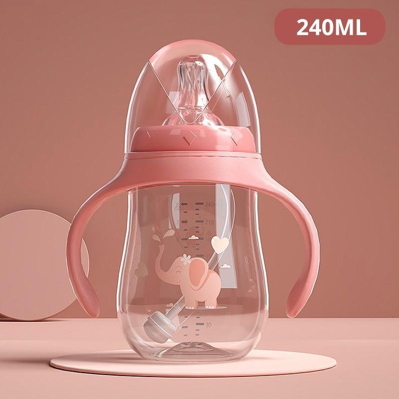 Baby Bottles Drinking Cup Feeding Bottle Wide-Caliber Drinking Milk Drinking Water Dual-use Bottle For baby and Kids 7