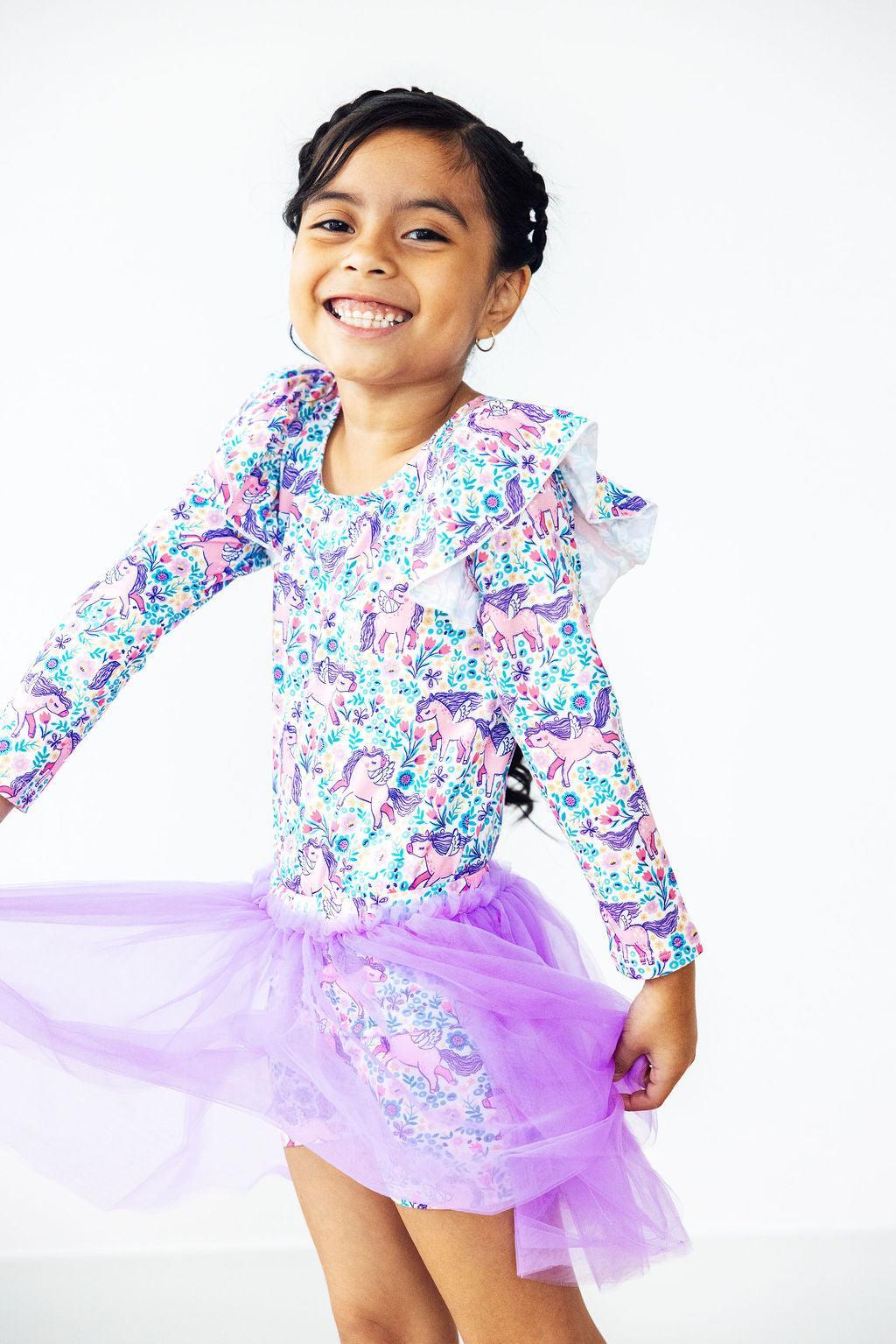 Head in the Clouds L/S Flutter Sleeve Leotard 4