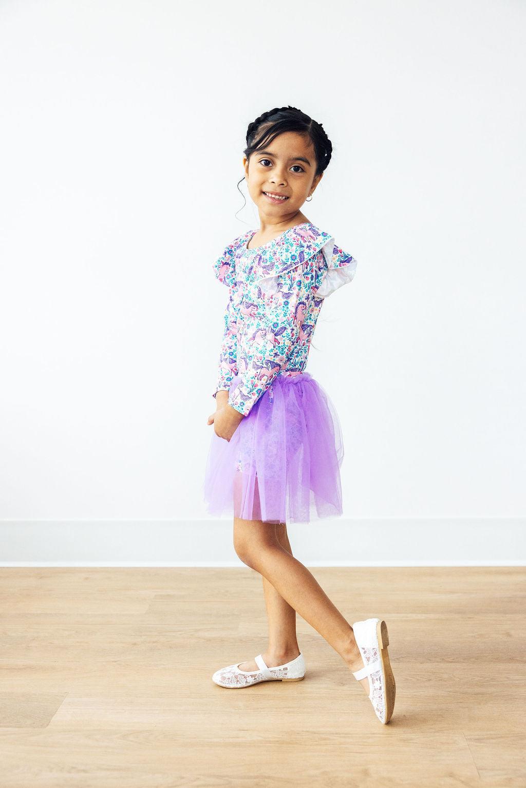 Head in the Clouds L/S Flutter Sleeve Leotard 5