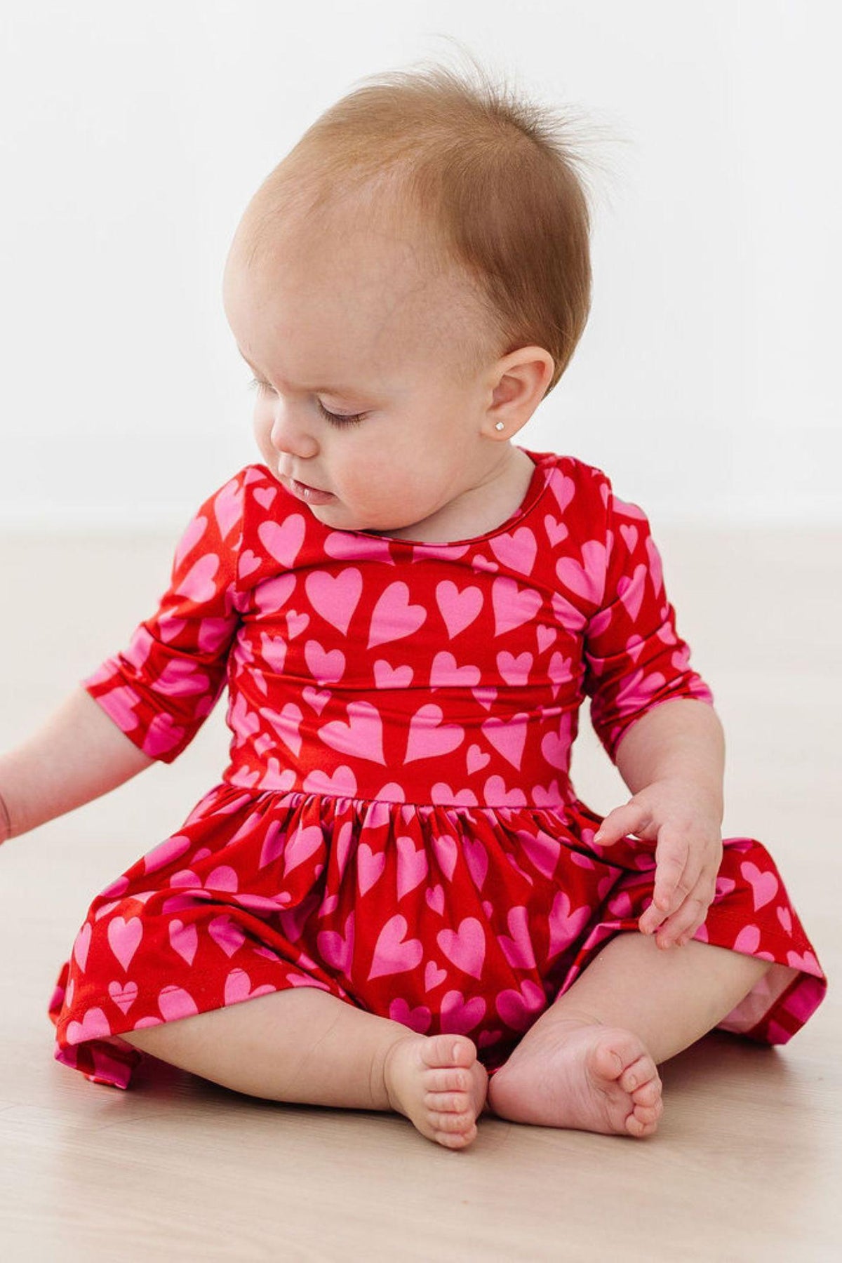 Hearts & Hugs 3/4 Sleeve Twirl Bodysuit 4