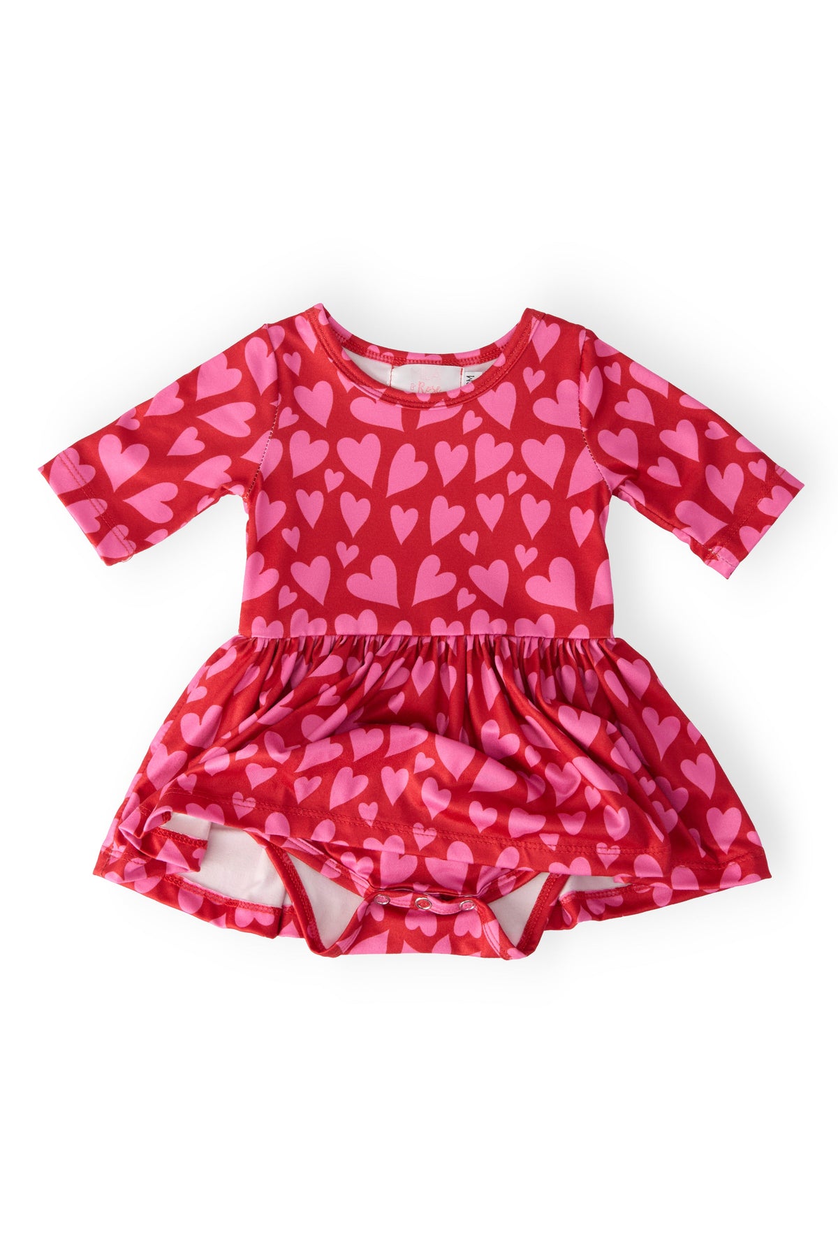 Hearts & Hugs 3/4 Sleeve Twirl Bodysuit 5