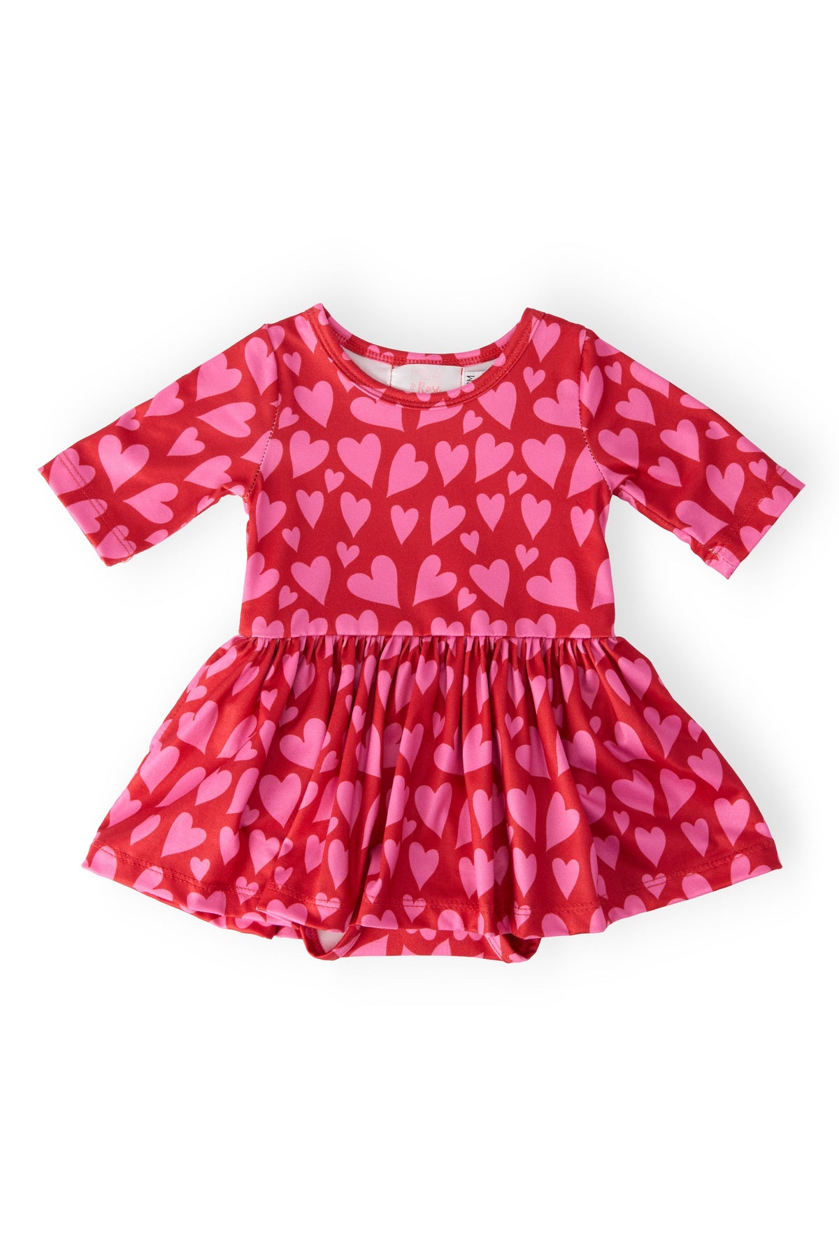 Hearts & Hugs 3/4 Sleeve Twirl Bodysuit 1