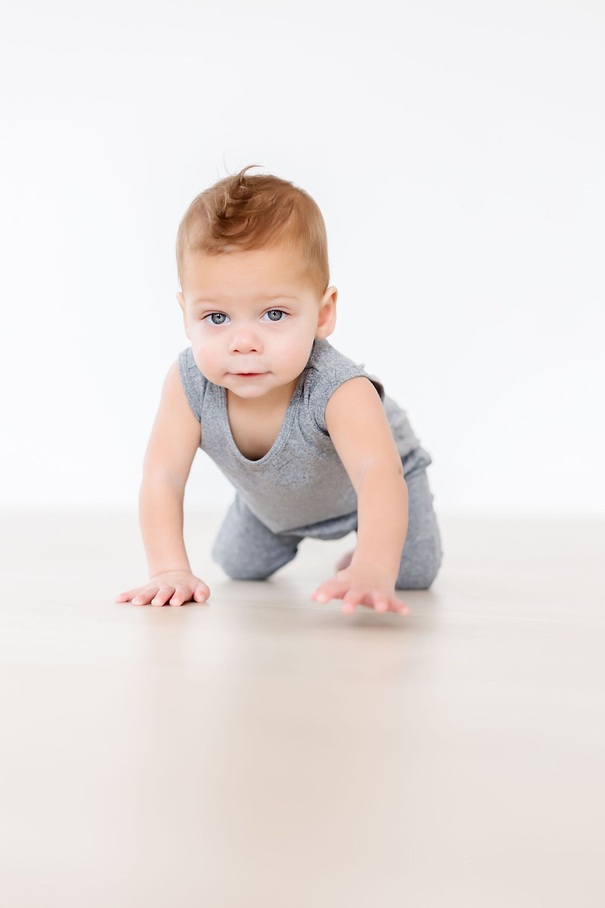 Heather Gray Tank One-Piece Jogger 3