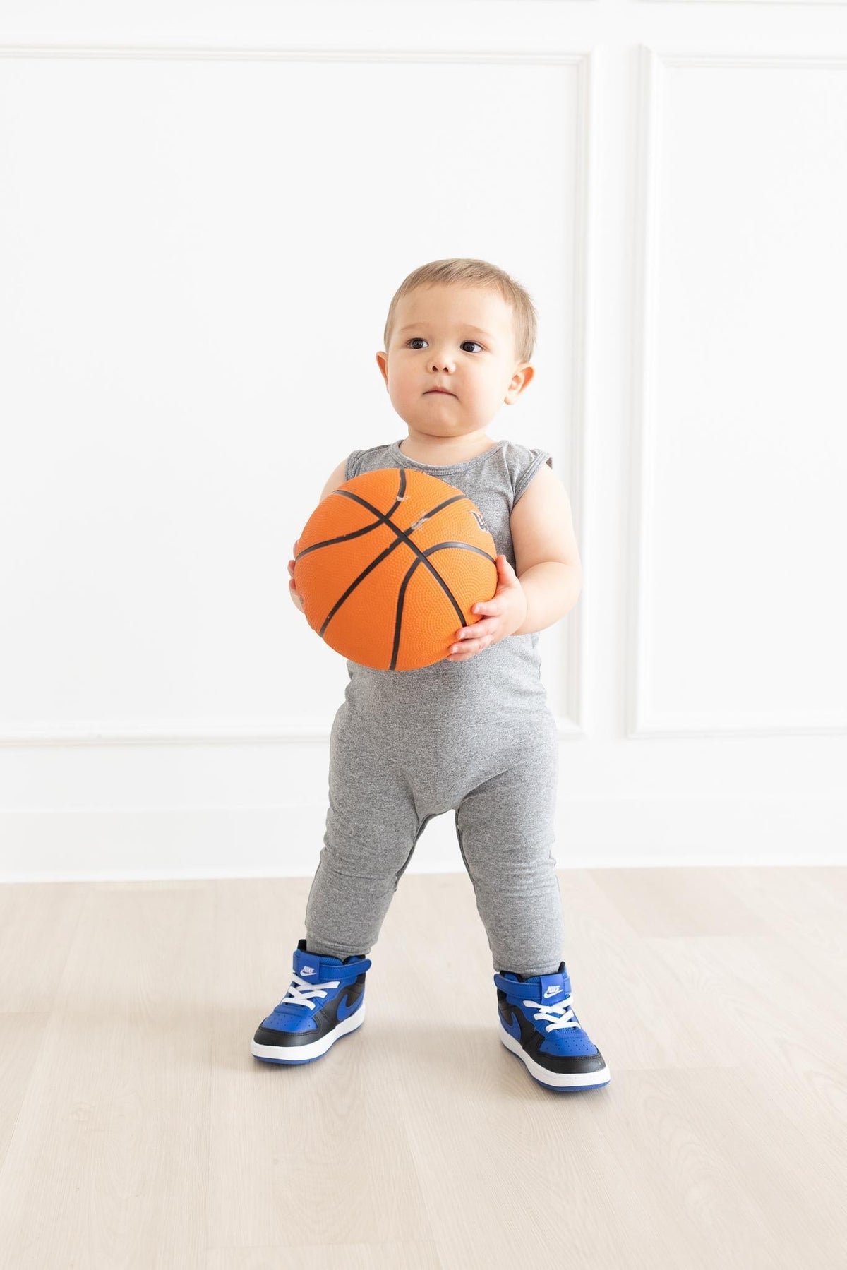 Heather Gray Tank One-Piece Jogger 5