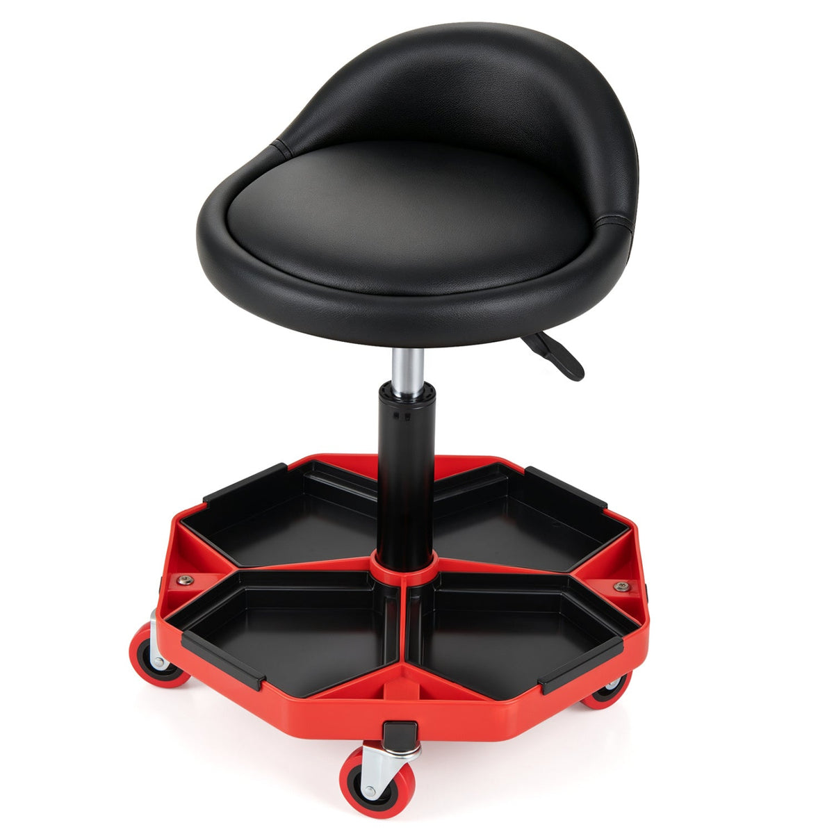 Adjustable Rolling Mechanic Seat with Storage Tray 2