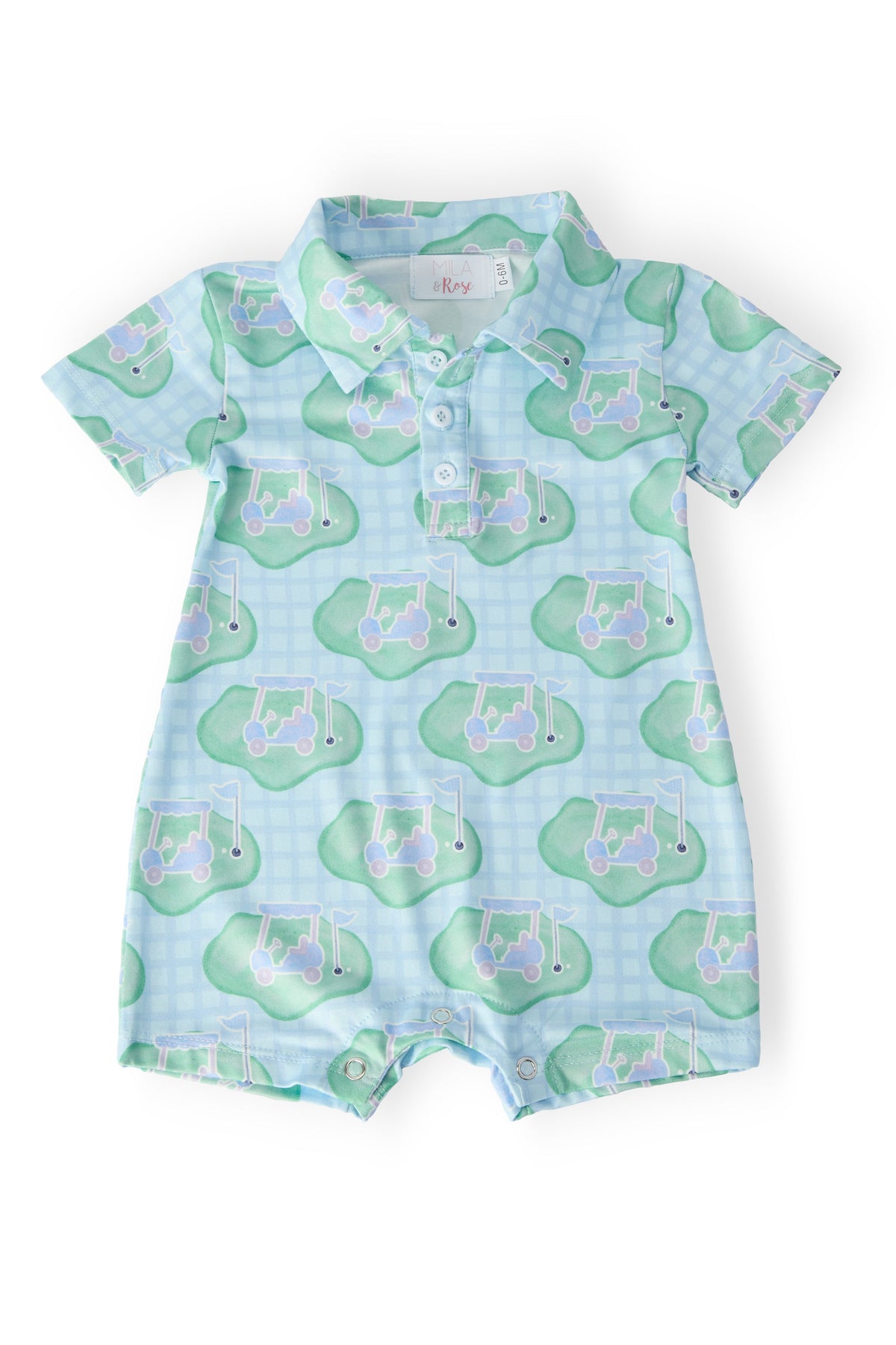He's On The Green Polo Shorty One-Piece 1