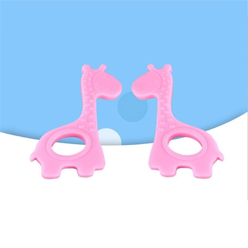 New  Cute Giraffe Appease Teether Toy Teething Chew Toddler Silicone  Natural Organic Food Perfect For Baby Boys and Girls 3