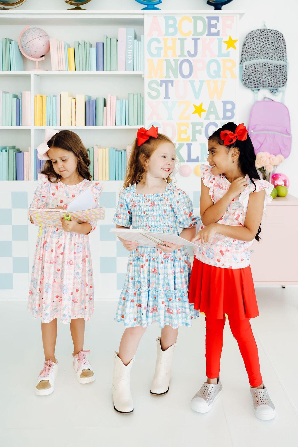 Honor Roll Smocked Ruffle Dress 4