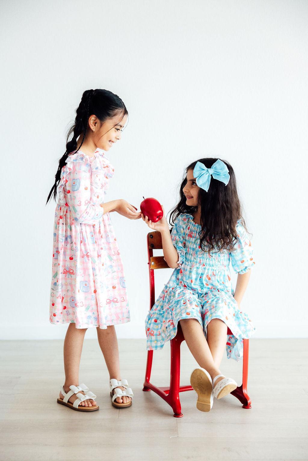 Honor Roll Smocked Ruffle Dress 5