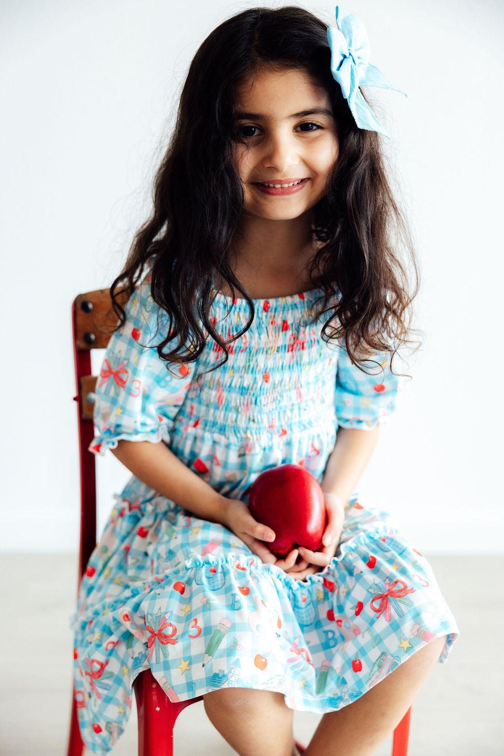 Honor Roll Smocked Ruffle Dress 6