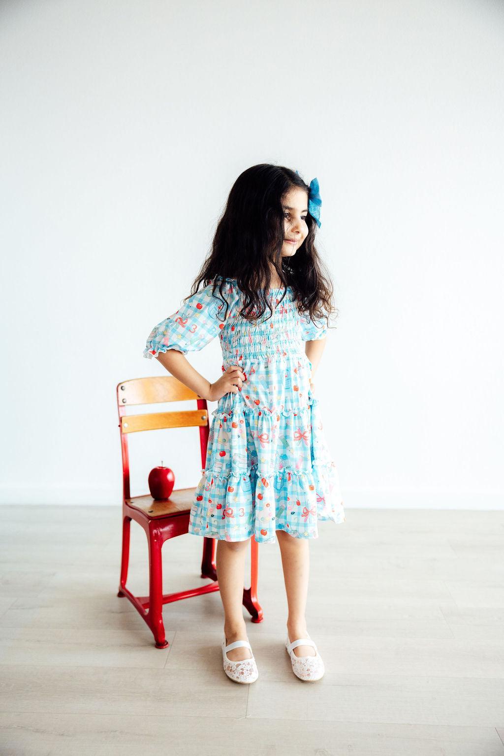 Honor Roll Smocked Ruffle Dress 7