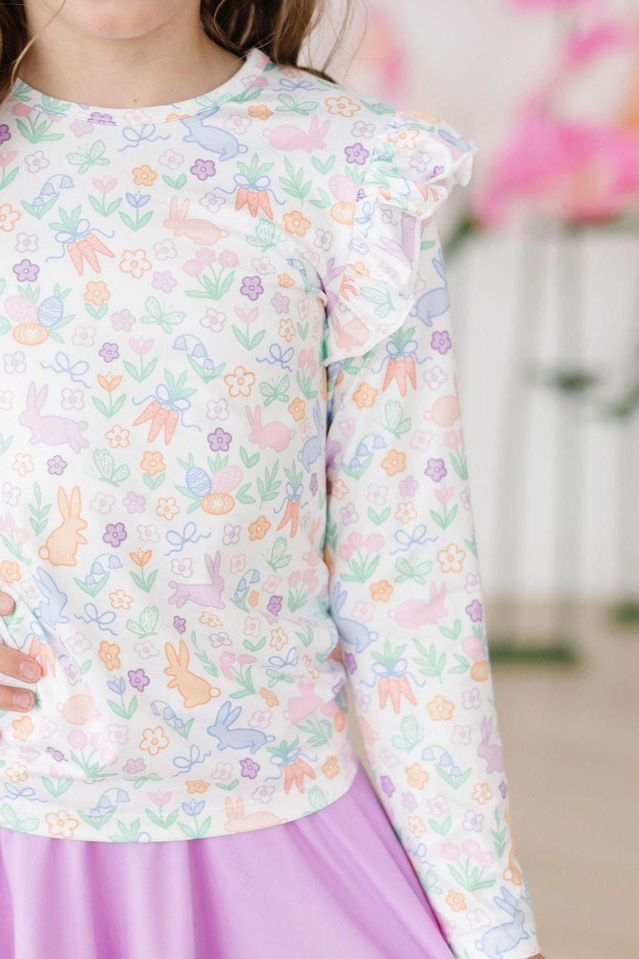 Hoppy Easter L/S Ruffle Tee 5