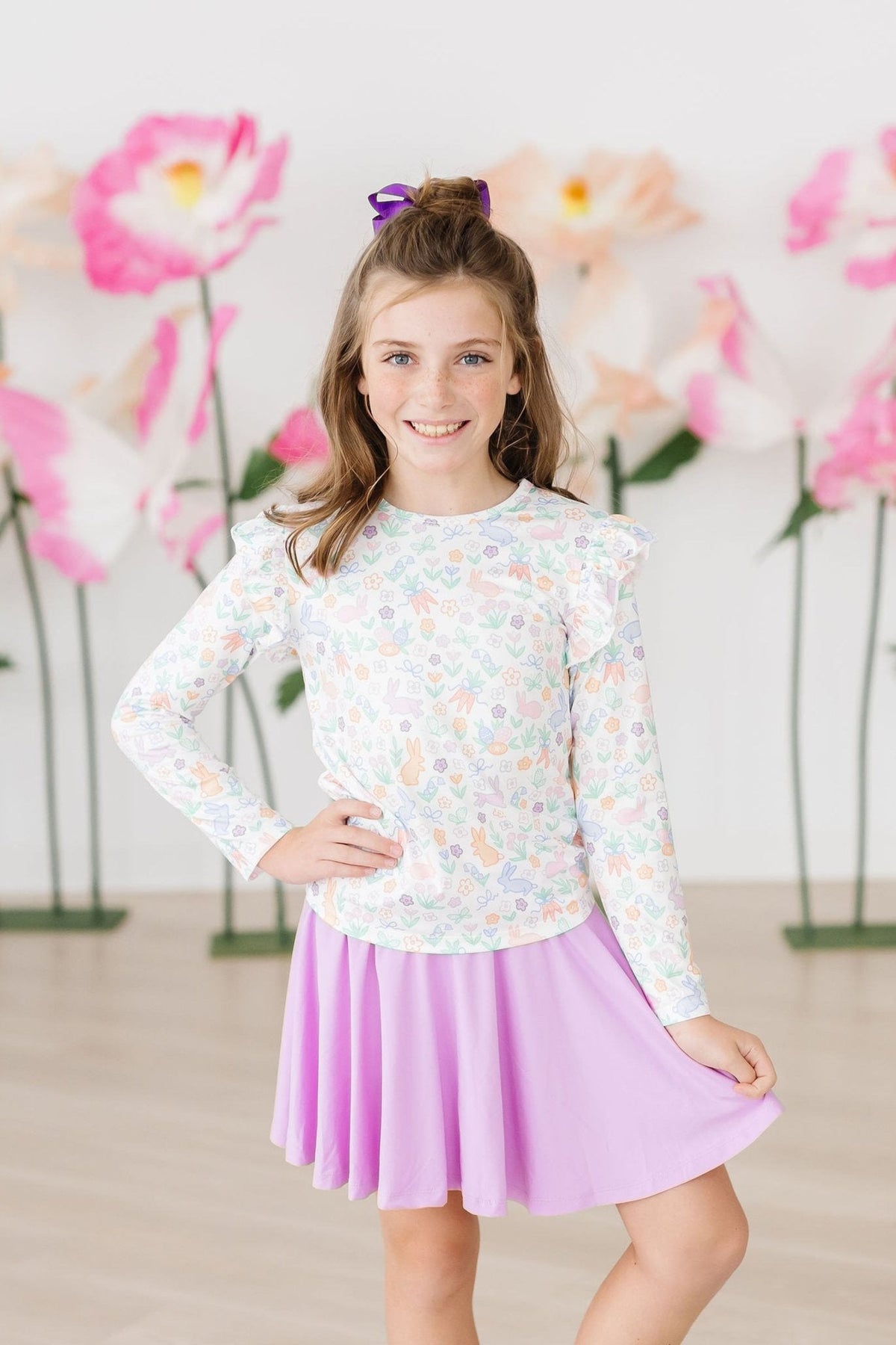 Hoppy Easter L/S Ruffle Tee 6