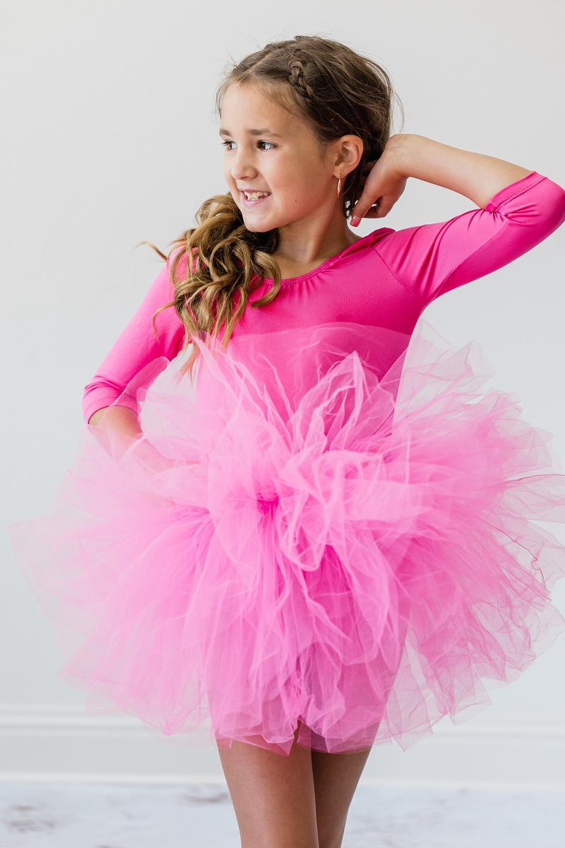 Hot Pink 3/4 Tutu Leotard 4