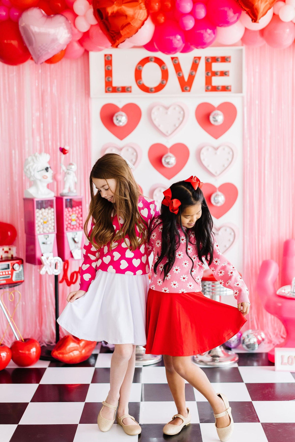 Hot Pink Hearts Sweater 2