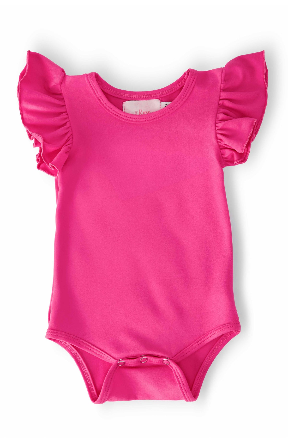 Hot Pink S/S Flutter Bodysuit 1
