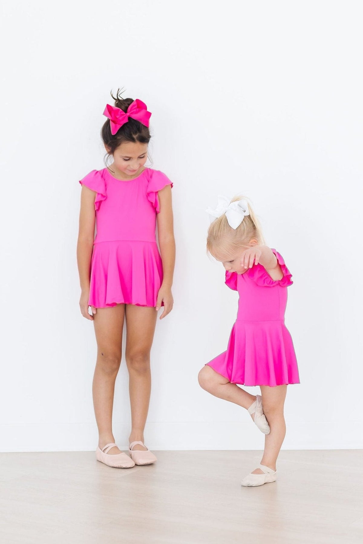 Hot Pink S/S Twirl Leotard 2