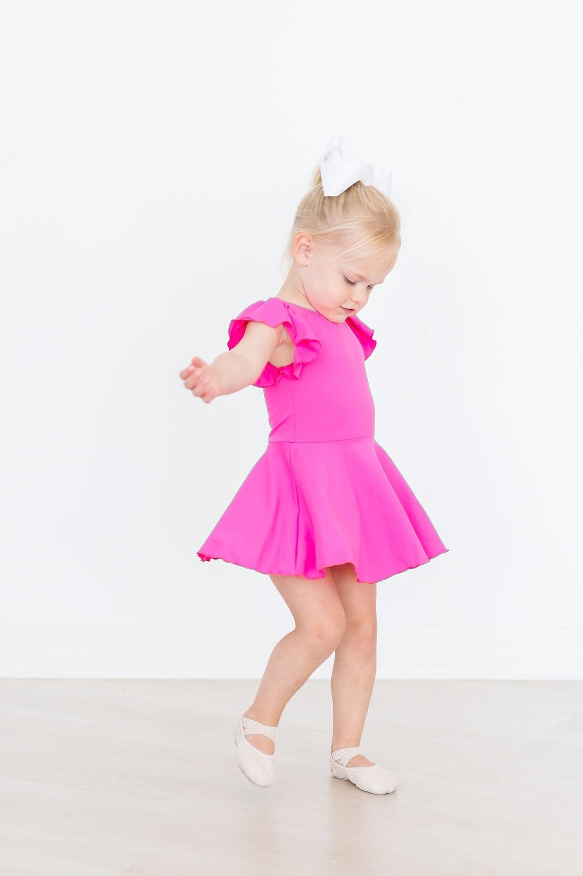 Hot Pink S/S Twirl Leotard 3