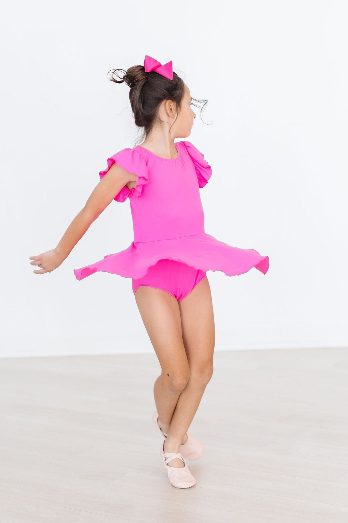 Hot Pink S/S Twirl Leotard 6