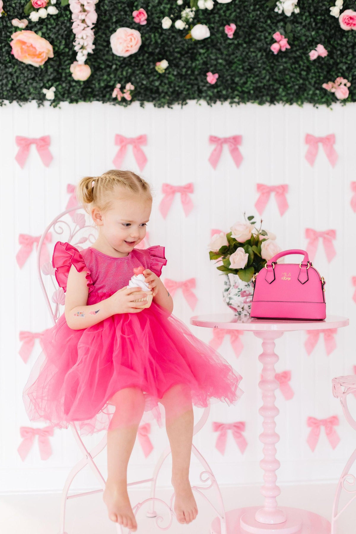 Hot Pink Shimmer Tutu Dress 1