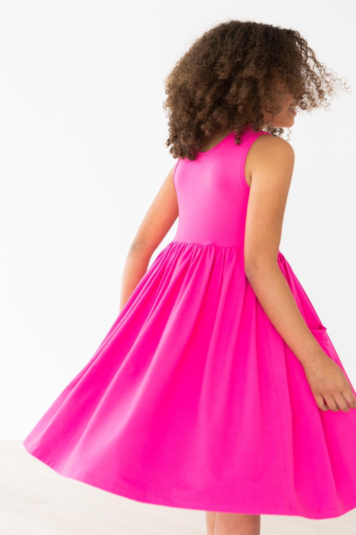 Hot Pink Tank Pocket Twirl Dress 8