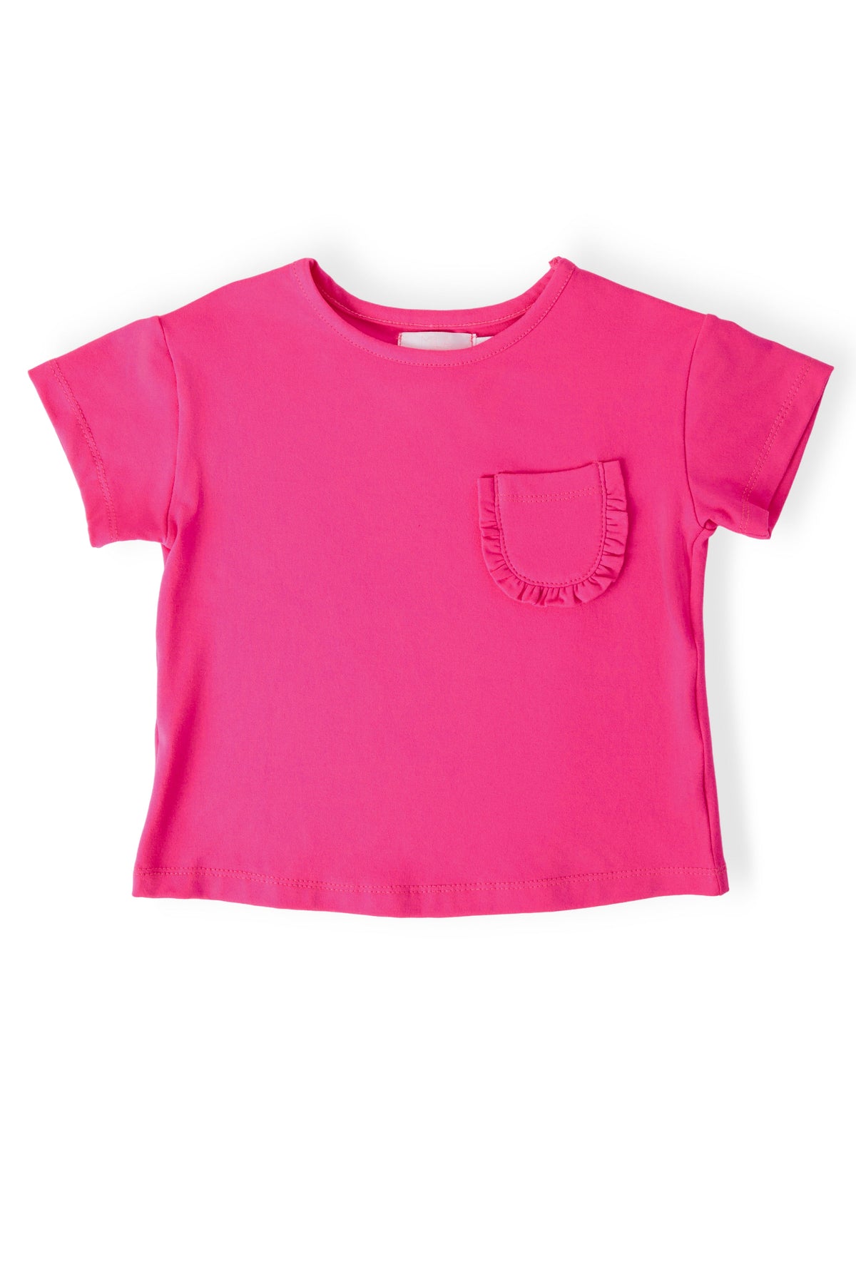 Hot Pink Ruffle Pocket Tee 1