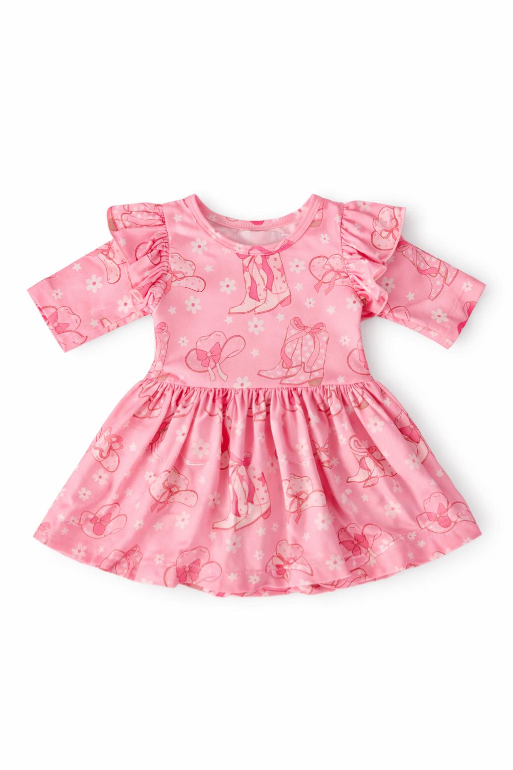 Howdy 3/4 Sleeve Flutter Twirl Bodysuit 1
