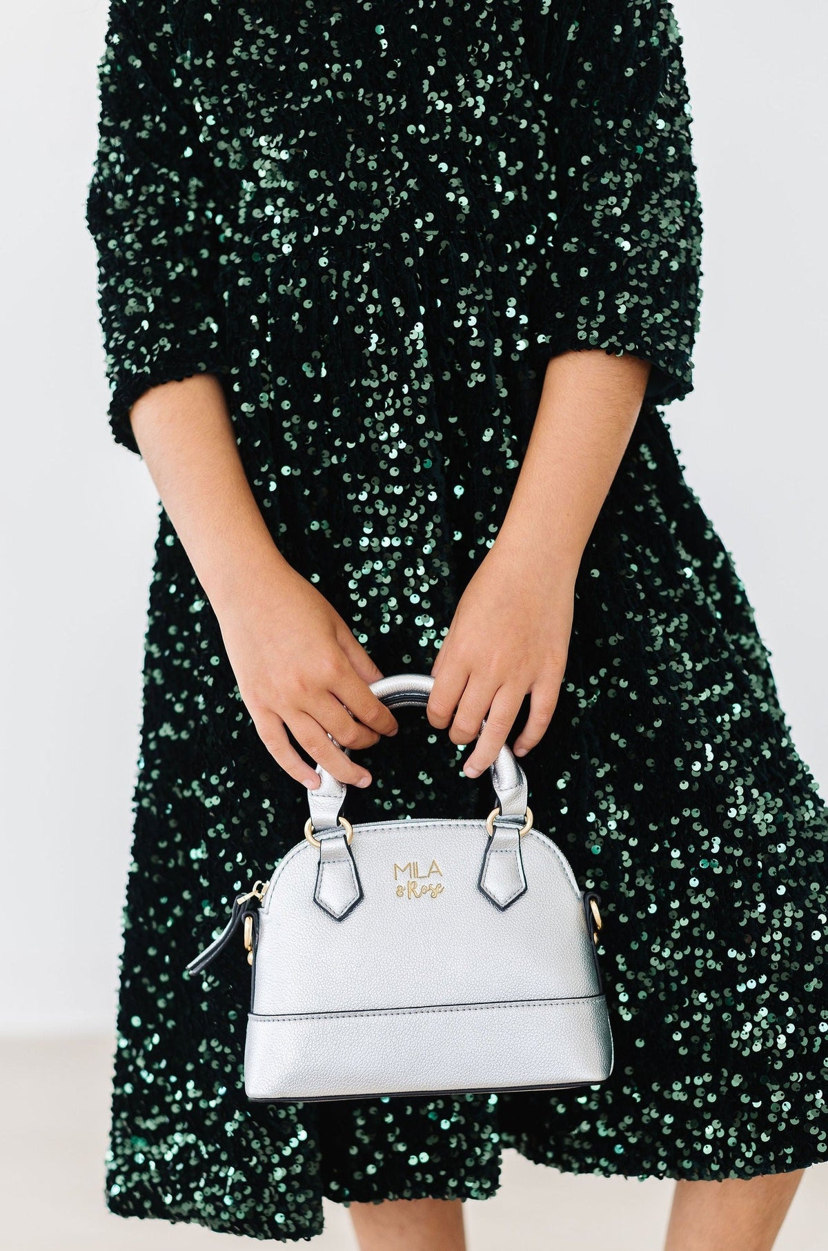 Hunter Green Velvet Sequin Dress 8