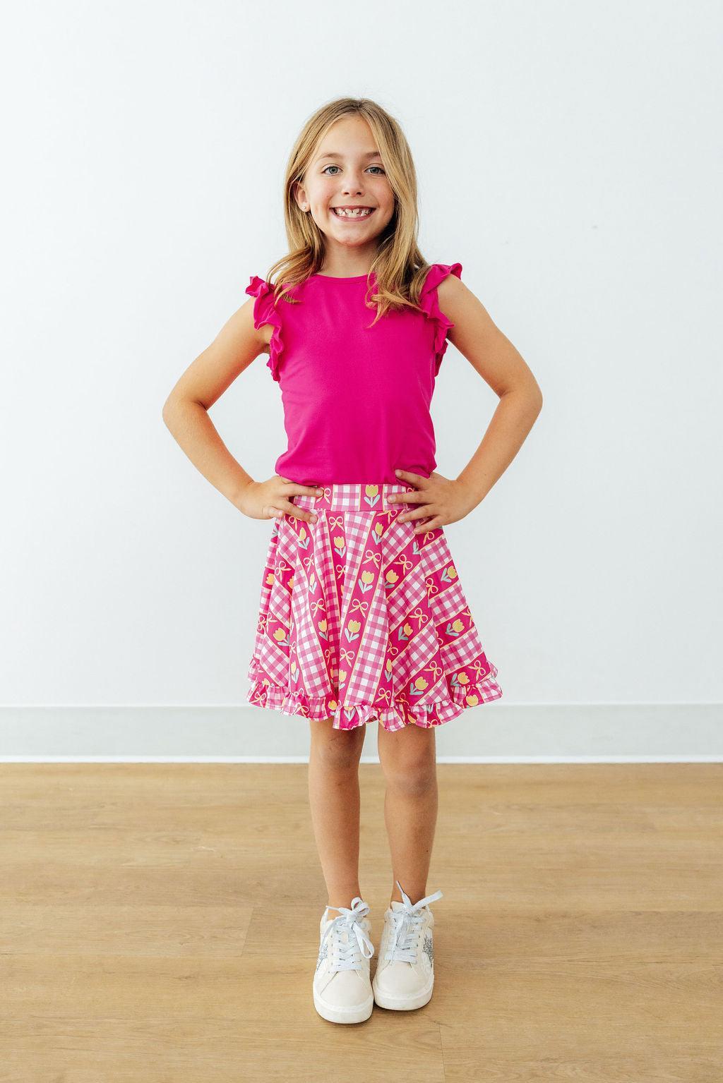 I Love You Tulip Much Ruffle Twirl Skort 4