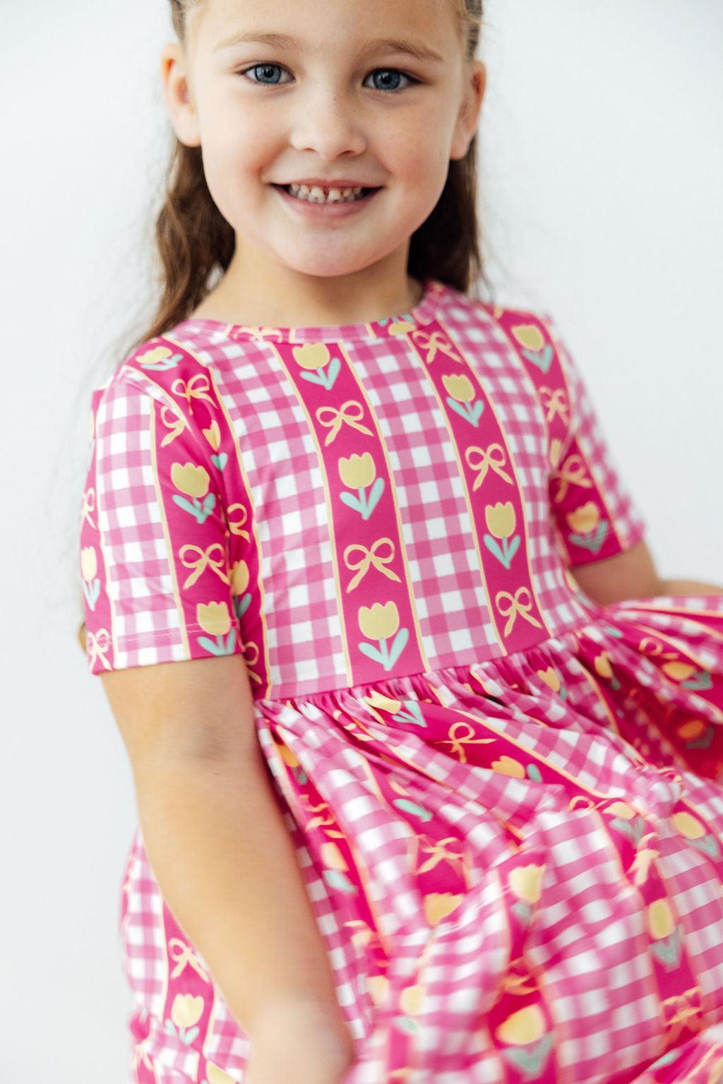 I Love You Tulip Much S/S Pocket Twirl Dress 4