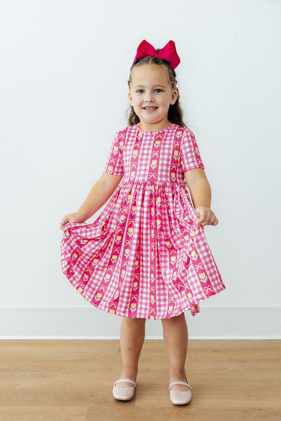 I Love You Tulip Much S/S Pocket Twirl Dress 7
