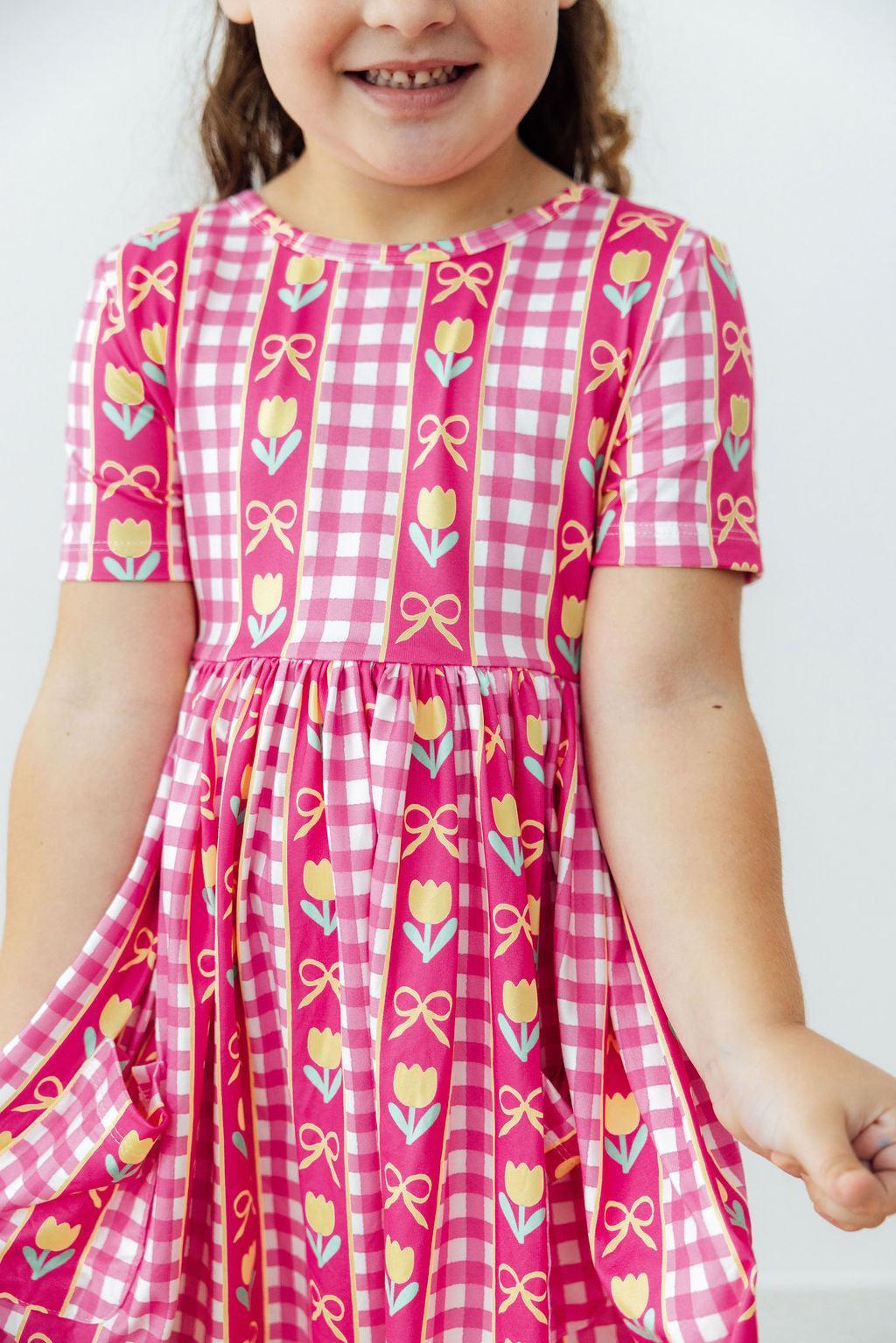 I Love You Tulip Much S/S Pocket Twirl Dress 1