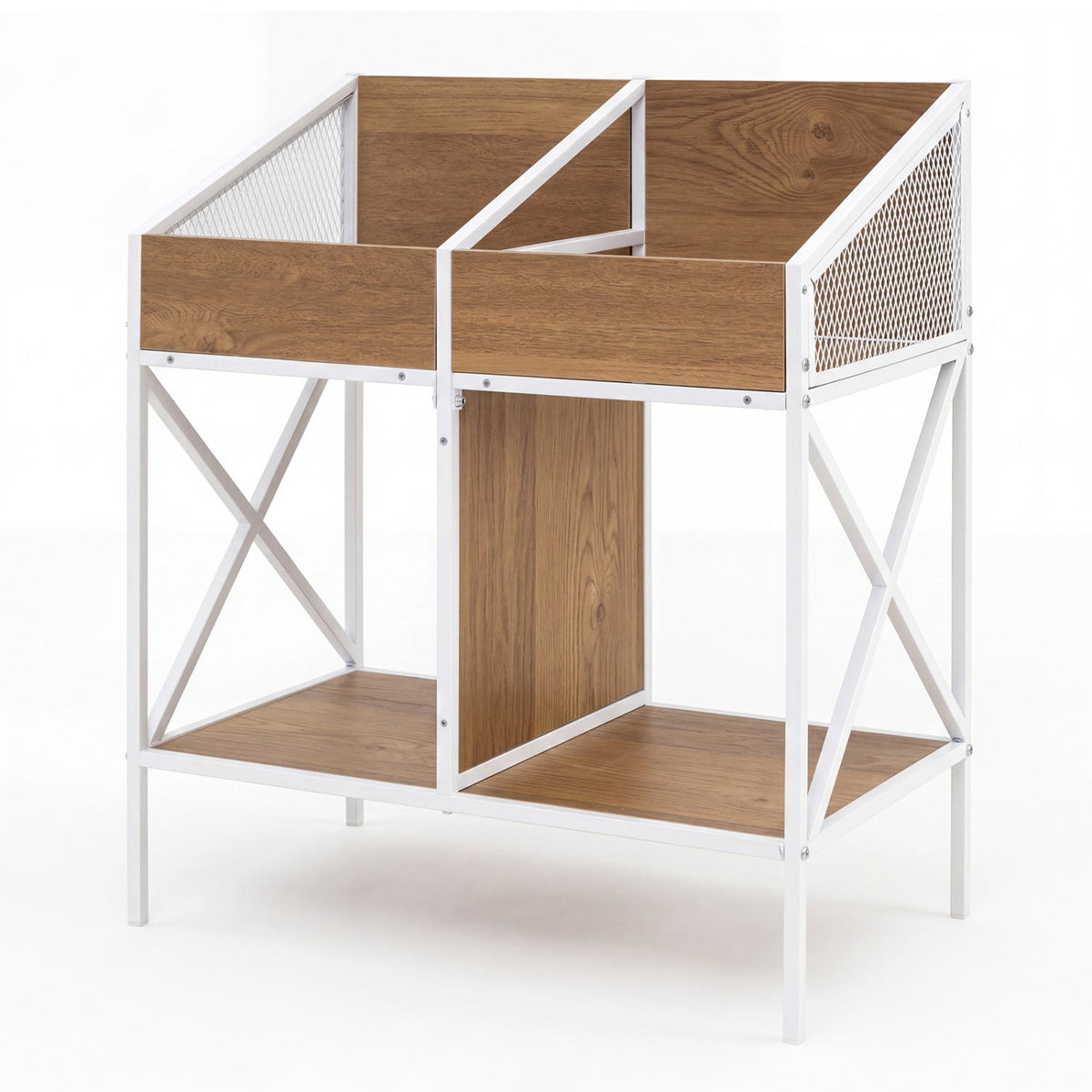 Industrial Vinyl Record Storage Rack with Metal Frame 3