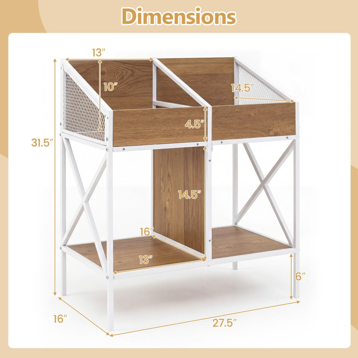 Industrial Vinyl Record Storage Rack with Metal Frame 5
