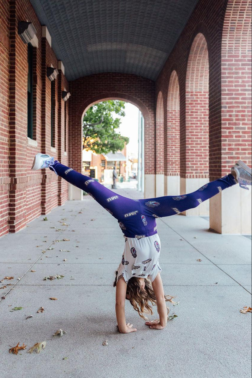 JMU Purple Duke Dog Leggings 3