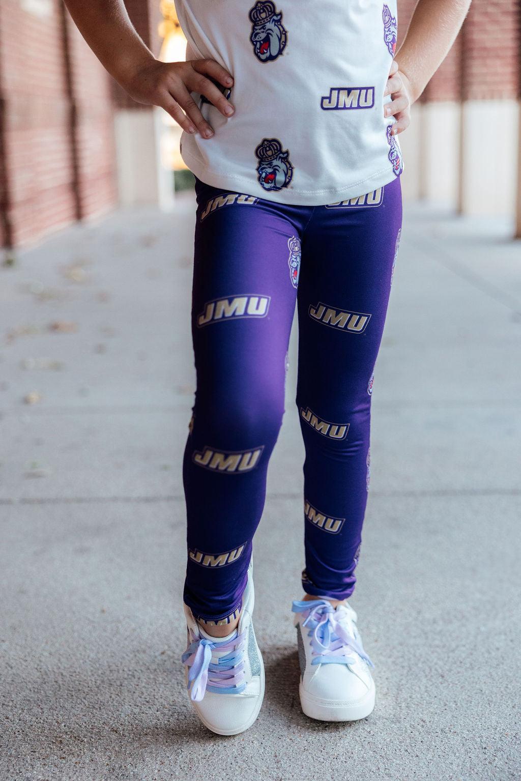 JMU Purple Duke Dog Leggings 4