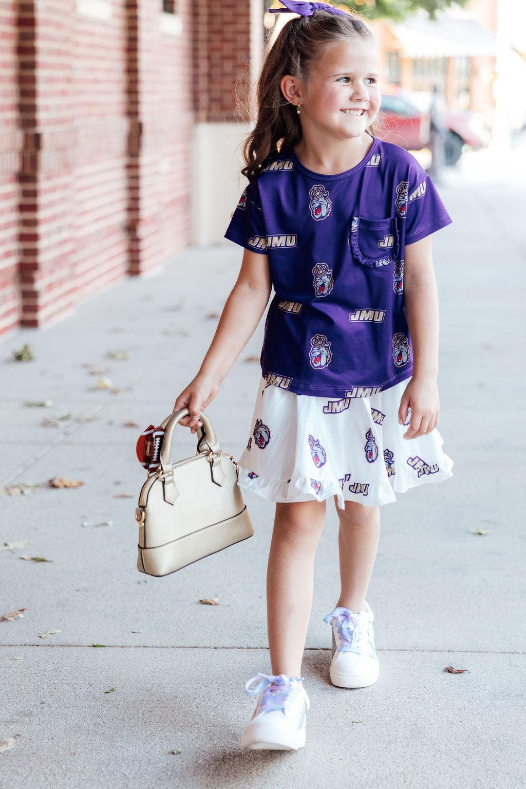 SALE JMU White Duke Dog Twirl Skort 2