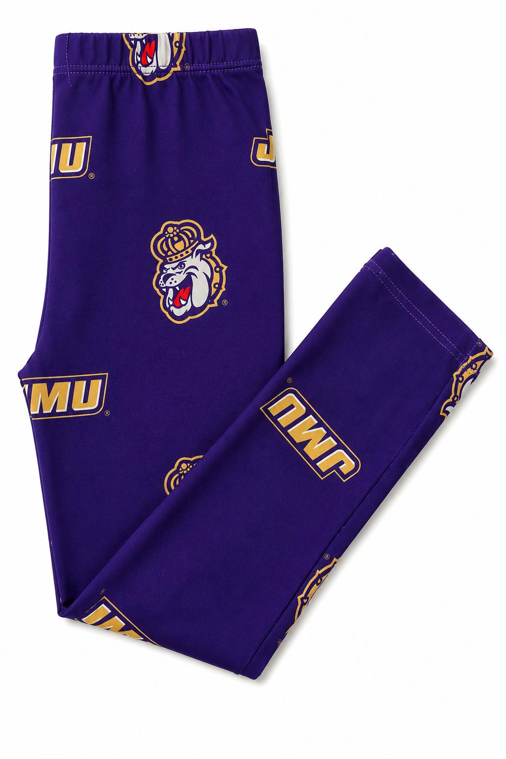 JMU Purple Duke Dog Leggings 1
