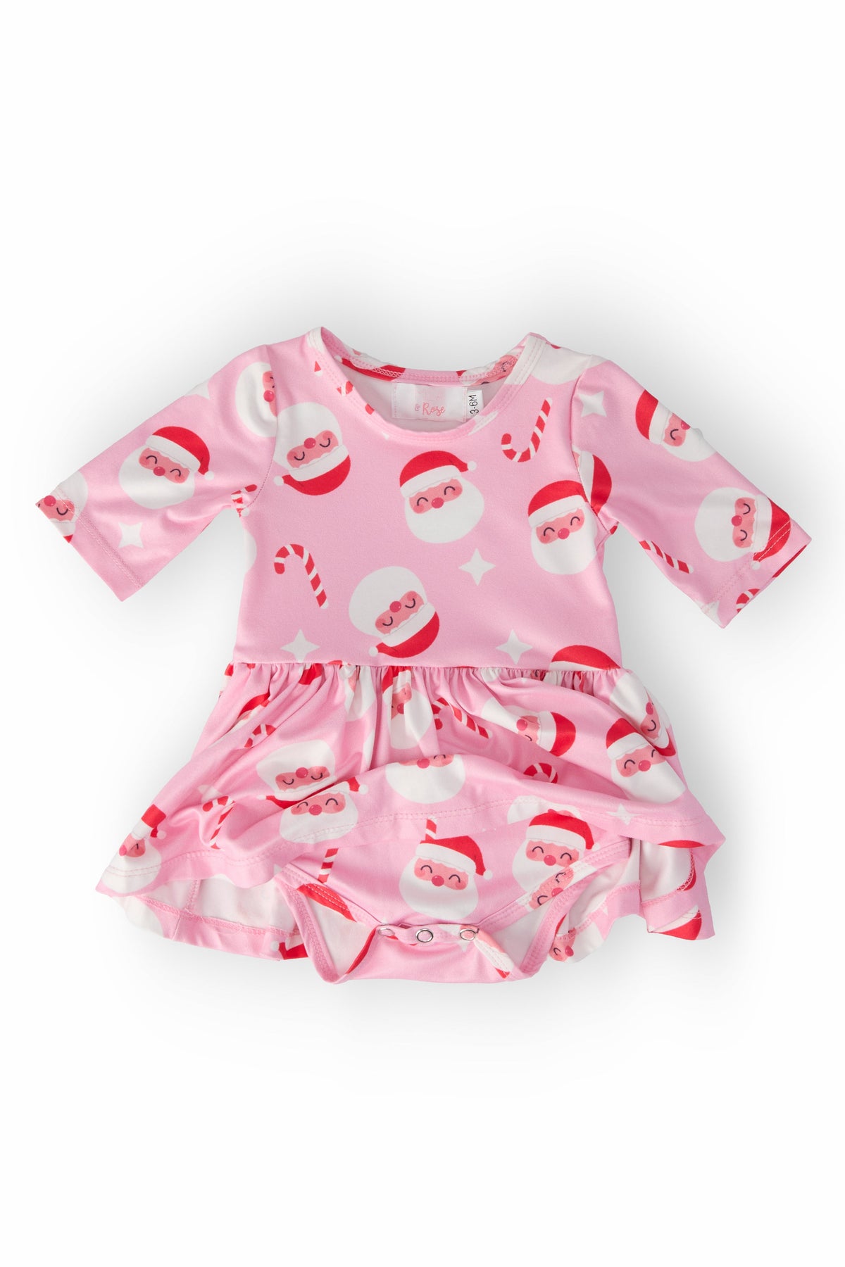 Jingle Bells 3/4 Sleeve Twirl Bodysuit 3