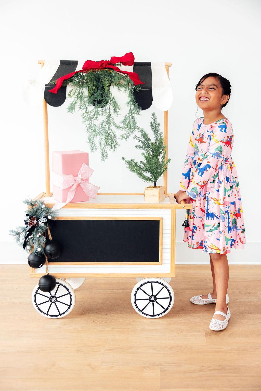 Jingle Saurus L/S Pocket Twirl Dress 5
