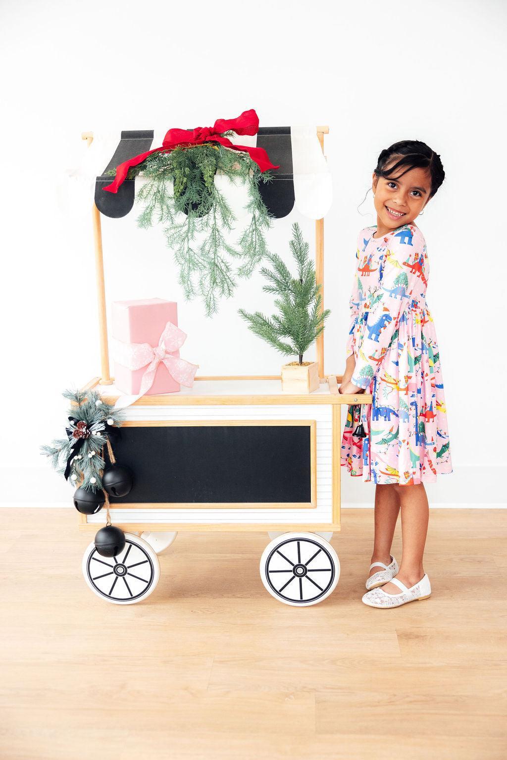 Jingle Saurus L/S Pocket Twirl Dress 6