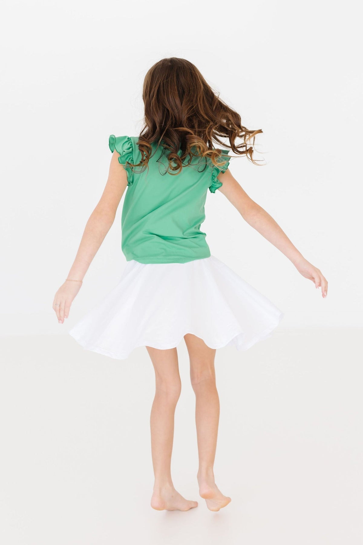 Kelly Green S/S Ruffle Tee 3