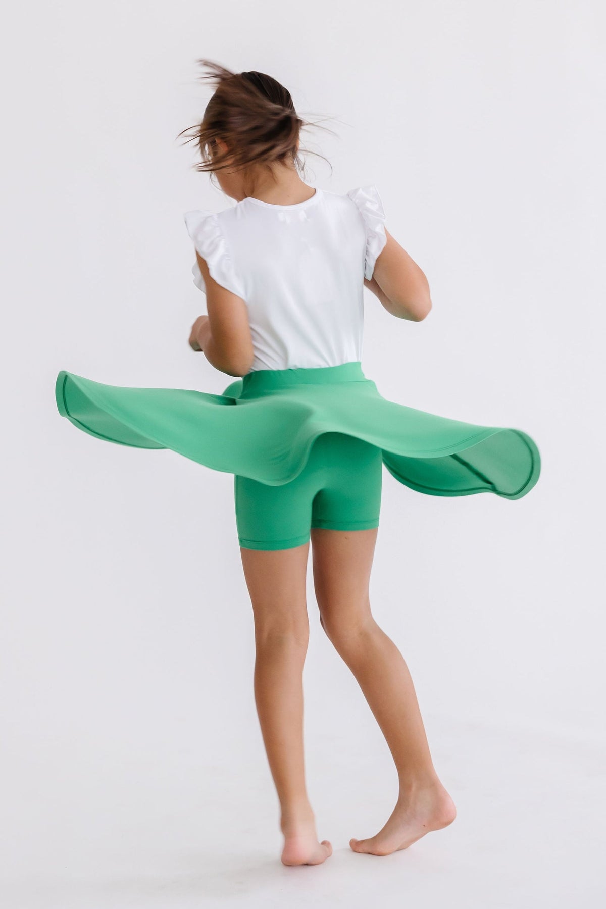 Kelly Green Twirl Skort 1