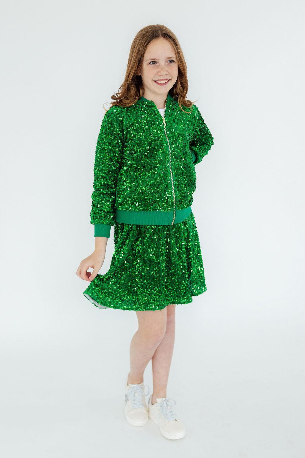 Kelly Green Velvet Sequin Jacket 5